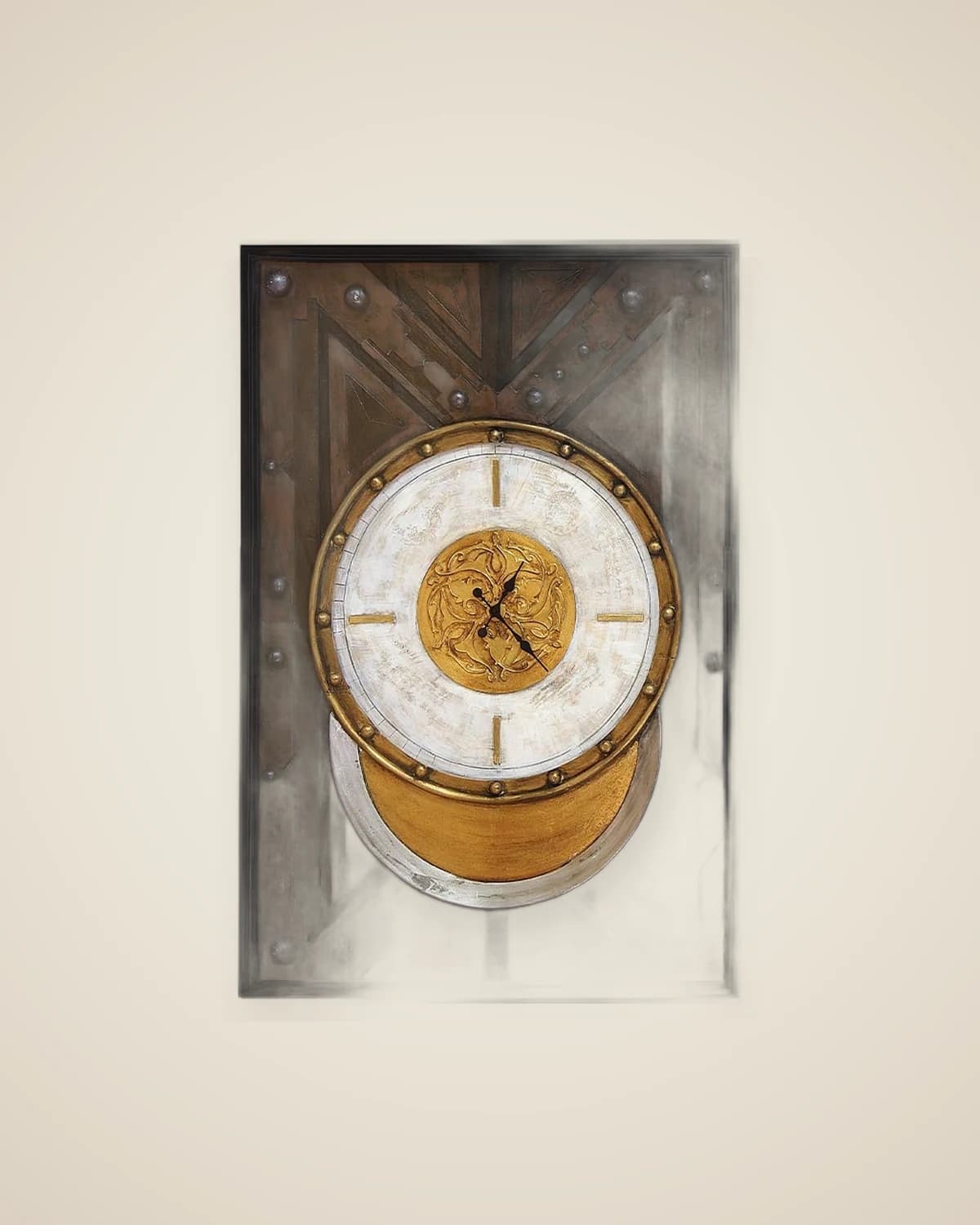 Vintage-Wanduhr mit Holzstruktur — TUTA — 2