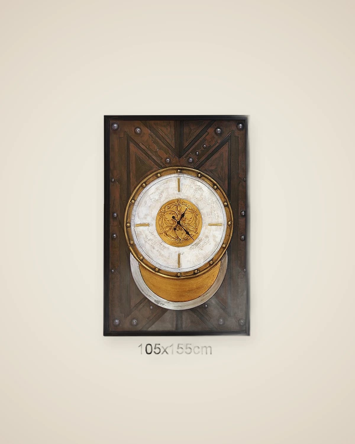 Vintage-Wanduhr mit Holzstruktur — TUTA — 4