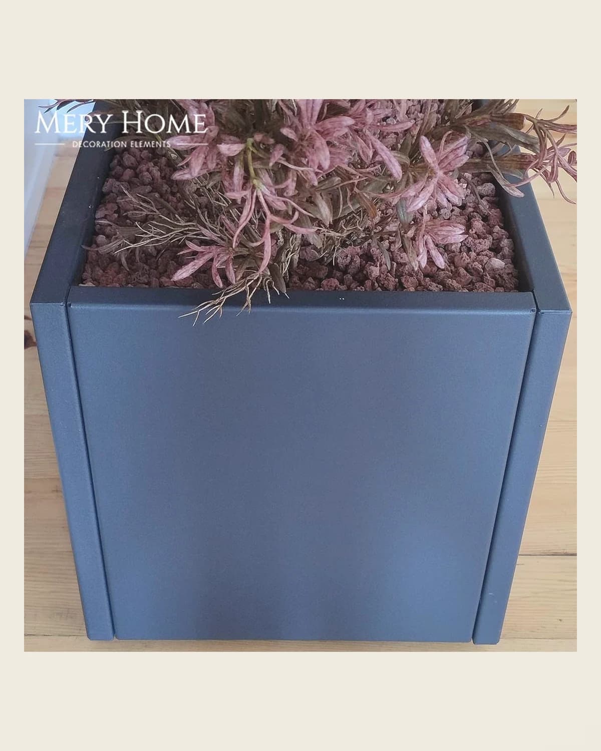 Передвижной декоративный металлический цветочный горшок Zen Garden — TUTA — 6